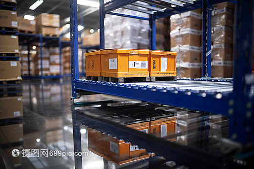 工業(yè)倉(cāng)庫(kù)中的貨物
